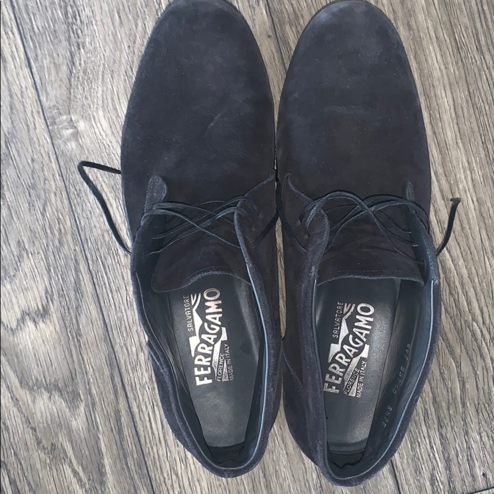 Designer Mens Black Shoes - Salvatorre Ferragamo